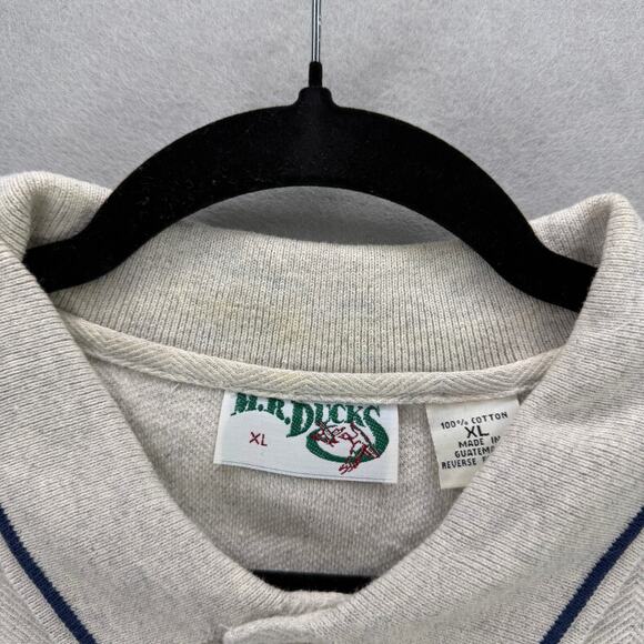 M.R. Ducks Short Sleeve Polo Shirt Men’s XL Cream/Beige Embroidered Logo - Picture 8 of 10
